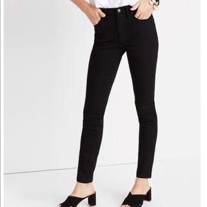Madewell 9” High Rise Black Skinny Jeans